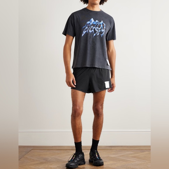 SATISFY 2.5" Distance Straight-Leg Logo-Appliquéd Space‑O™ Shorts - Small - Picture 3 of 9